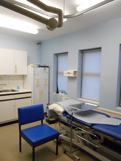 The nurse's room looks more like a typical Japanese examination room.